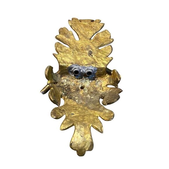 Antique Gold Gilded Metal Part of Scone Light I French Tole - Picture 6 of 7